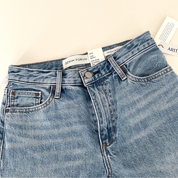 ARITZIA Denim Forum The Romy Mid Rise Straight Leg Jeans 30L NWT - Picture 6 of 12